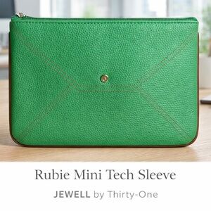 💚 JEWELL by Thirty-One Rubie Mini Tech Sleeve – Emerald Green